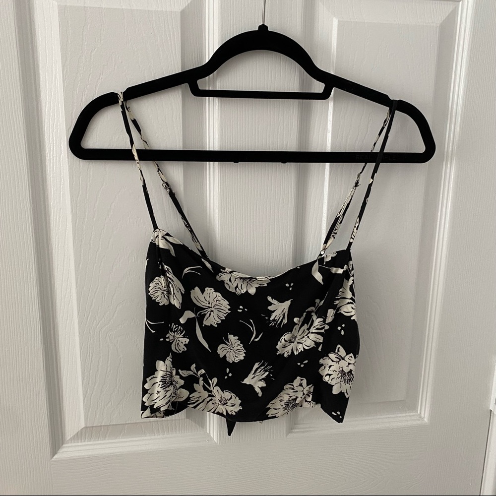 Free People, floral crop top, size S